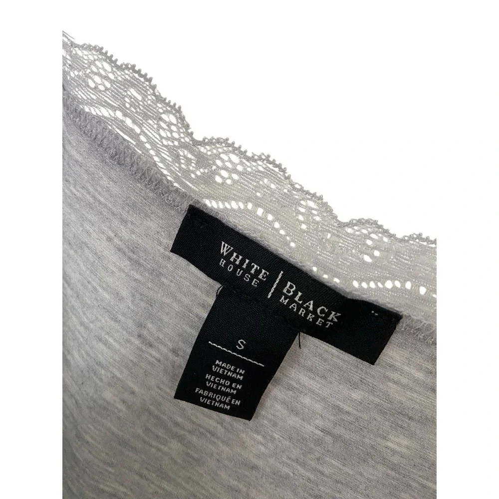 White House Black Market Womens Lace Trim Cami Tank Top Size S Y2K Office Siren